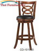 Dining Chairs and Bar Stools 29&quot; Swivel Bar Stool with Upholstered Seat by Coaster Furniture 