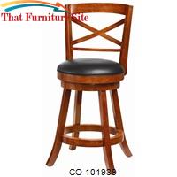 Dining Chairs and Bar Stools 24&quot; Swivel Bar Stool with Upholstered Seat by Coaster Furniture 