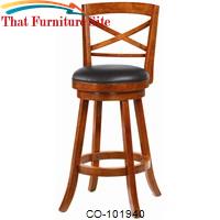 Dining Chairs and Bar Stools 29&quot; Swivel Bar Stool with Upholstered Seat by Coaster Furniture 