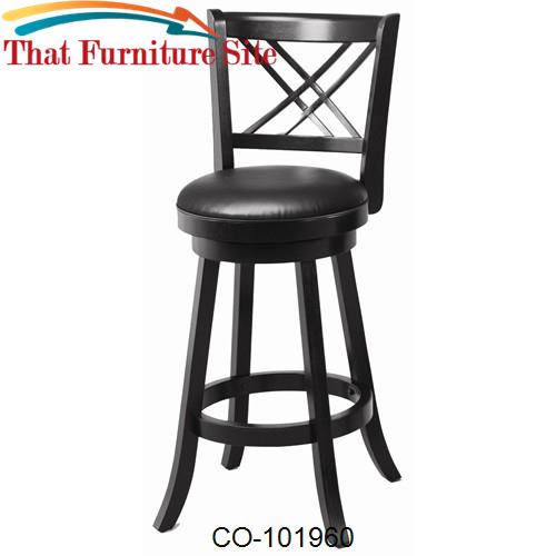 Dining Chairs and Bar Stools 29&quot; Swivel Bar Stool with Upholstered Sea