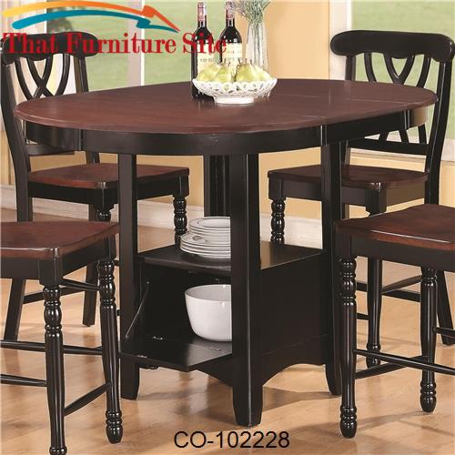 Addison Round Counter height Table with One 18-Inch Extension Leaf &amp; S