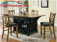 Kitchen Carts Two-Tone Kitchen Island with Drop Leaves by Coaster Furniture 