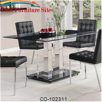 Rolien Chrome Finish Table with Tempered Glass Top by Coaster Furniture 