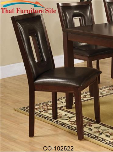 Ervin Brown Faux Leather Dining Chair by Coaster Furniture  | Austin