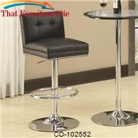 Dining Chairs and Bar Stools 29&quot; Faux Leather Adjustable Height Barstool by Coaster Furniture 