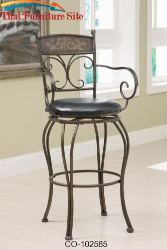 Dining Chairs and Bar Stools 29&quot; Decorative Metal Barstool by Coaster 