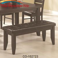 Page Contemporary Dining Bench with Tufted Upholstered Seat by Coaster Furniture 
