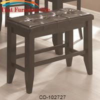 Page Contemporary Counter Height Bench with Padded Seat by Coaster Furniture 