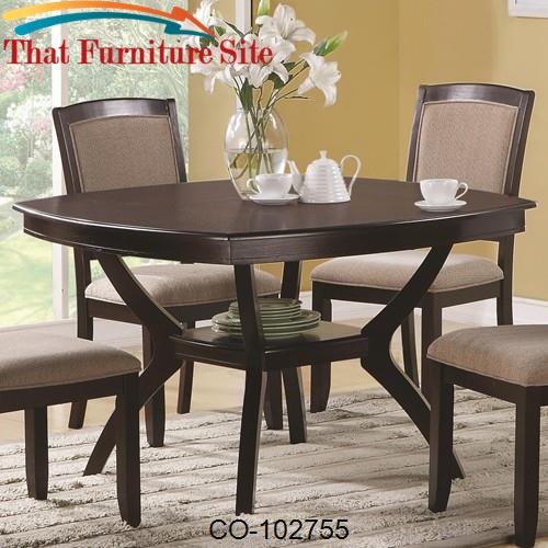 Memphis Rounded Square Dining Table by Coaster Furniture  | Austin