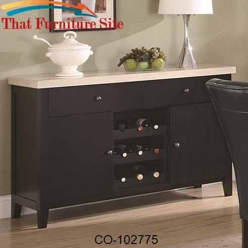 Anisa Dining Server with Wine Rack by Coaster Furniture  | Austin