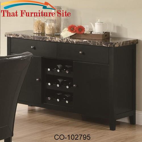 Anisa Dining Server with Wine Rack by Coaster Furniture  | Austin