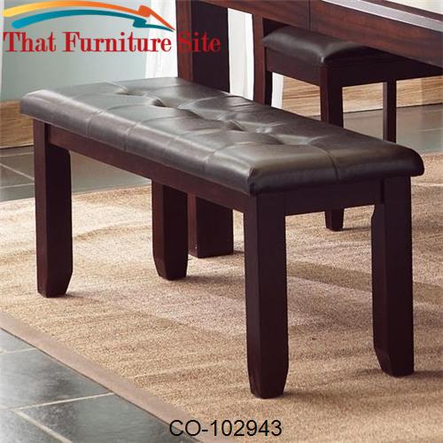 Prewitt Contemporary Dining Bench with Upholstered Seat by Coaster Fur