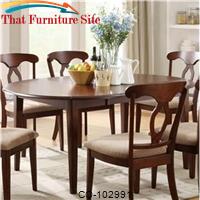 Liam Oval Top Formal Dining Table with 22&quot; Extension Leaf and Drop Leaves by Coaster Furniture 