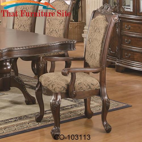 Andrea Cushion Seat And Back Rolled Arm Dining Chair by Coaster Furnit
