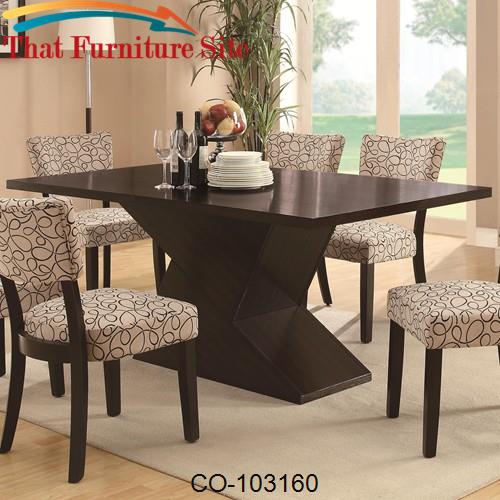 Libby Dining Table with Hourglass Base by Coaster Furniture  | Austin