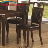 Matilda Contemporary Dining Side with Leather Like Padded Cushions by Coaster Furniture 
