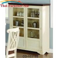 Addison Two-Door Display Curio with Glass &amp; Wood Panel Storage Spaces by Coaster Furniture 