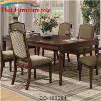 Keely Traditional Dining Leg Table with Leaf by Coaster Furniture 