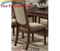 Keely Traditional Dining Side Chair with Carved Detail by Coaster Furniture 