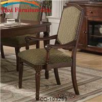 Keely Traditional Dining Arm Chair with Carved Detail by Coaster Furniture 