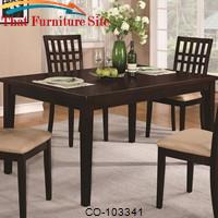 Dining 103340 Casual Dining Table with Square Tapered Legs by Coaster Furniture 