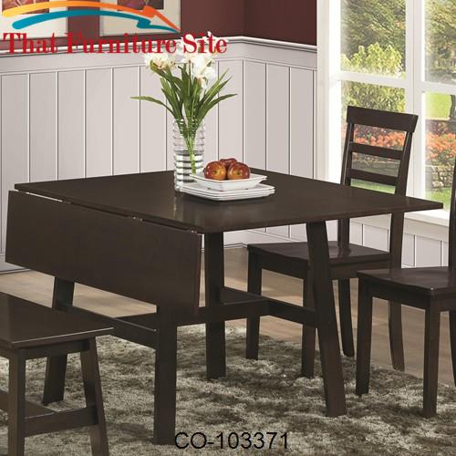 Dining 103370 Casual Dining Table with Drop Leaf by Coaster Furniture 