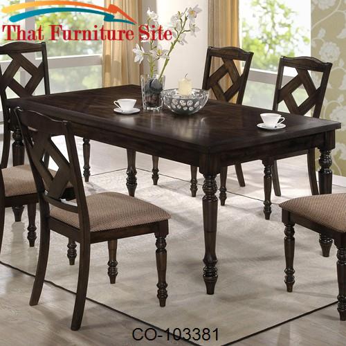 Dining 1033 Rectangular Dining Table with Traditionally Turned Legs by