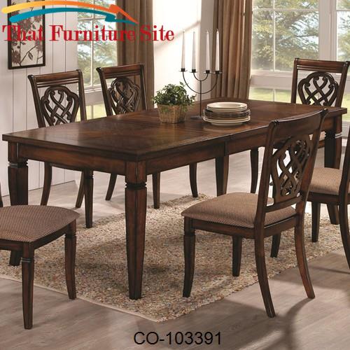 Dining 10339 Rectangular Dining Table with 18&quot; Leaf by Coaster Furnitu