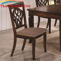 Dining 10339 Upholstered Dining Chair with Decorative Seat Back by Coaster Furniture 