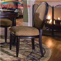 Duncan Oval Back Dining Side Chair with Fabric Cushions by Coaster Furniture 