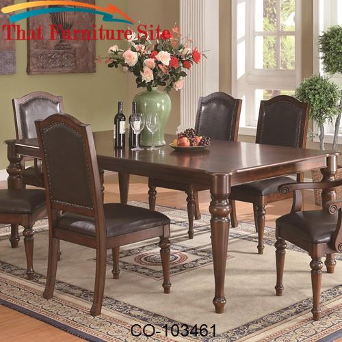 Anson Transitional Dining Table with Arrow Feet by Coaster Furniture  