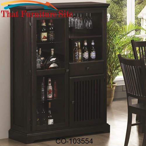 Marbrisa Mission Style Bar Cabinet by Coaster Furniture  | Austin