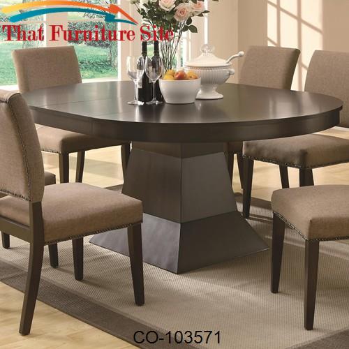 Myrtle Dining Oval Table w/ Extension by Coaster Furniture  | Austin