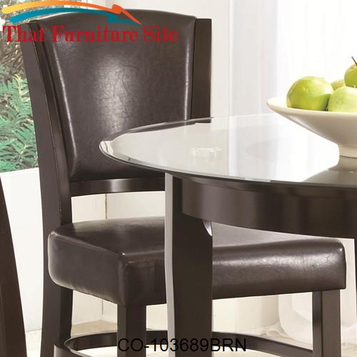 Dining 1036 Upholstered Counter Stool with Vinyl Cushion Seating by Co