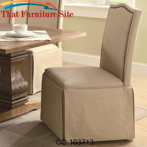 Parkins Parson Chair with Skirt by Coaster Furniture  | Austin
