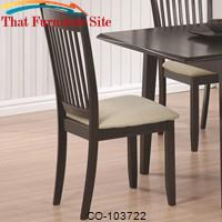 Dining 103720 Upholstered Dining Chair with Fabric Cushion Seat by Coaster Furniture 
