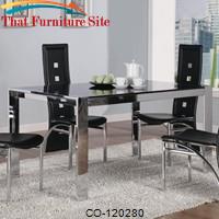 Broward Rectangular Dining Table with Tinted Glass by Coaster Furniture 