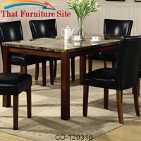 Telegraph Contemporary Marble Look Top Dining Table by Coaster Furniture 