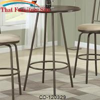 Bar Units and Bar Tables Adjustable Bar Table with Wood Top by Coaster Furniture 