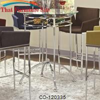 Bar Units and Bar Tables Modern Bar Height Table with Glass Top by Coaster Furniture 