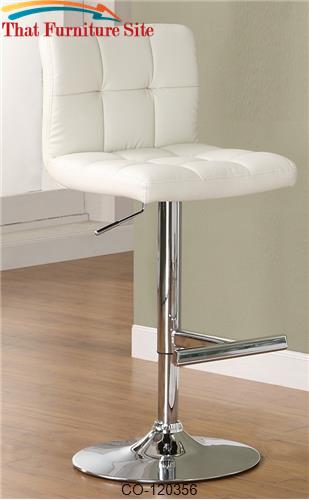 Bar Units and Bar Tables Contemporary Adjustable Cream Stool with Padd