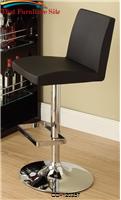 Bar Units and Bar Tables Contemporary Adjustable Black Stool by Coaster Furniture 