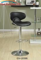 Dining Chairs and Bar Stools Adjustable Height Contemporary Bar Stool with Swivel Seat by Coaster Furniture 