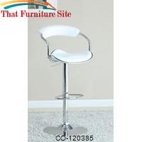 Bar Units and Bar Tables White Adjustable Bar Stool by Coaster Furniture 