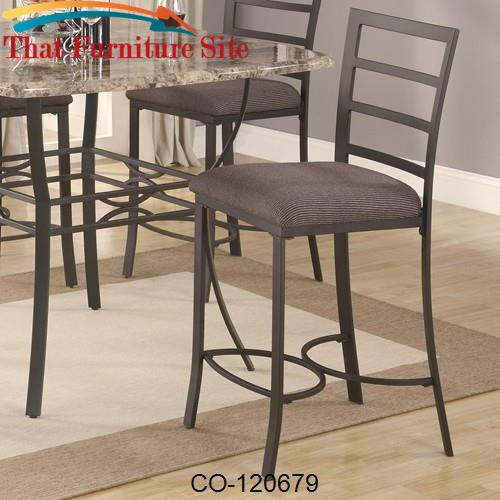 Ashford Counter Height Pub Stool with Fabric Seat by Coaster Furniture