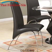 Ophelia Contemporary Vinyl and Metal Dining Chair by Coaster Furniture 