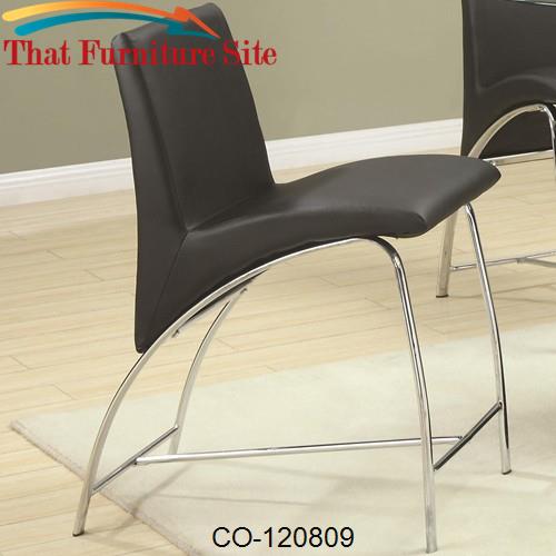 Ophelia Contemporary Vinyl and Metal Pub Stool by Coaster Furniture  |