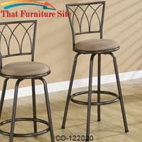 Dining Chairs and Bar Stools 29&quot; Metal Bar Stool with Upholstered Seat by Coaster Furniture 