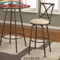 Bar Units and Bar Tables X-Back Adjustable Bar Stool/Counter Stool by Coaster Furniture 