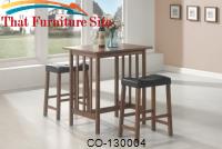 Bar Units and Bar Tables 3 Piece Bar Table and Stool Set by Coaster Furniture 